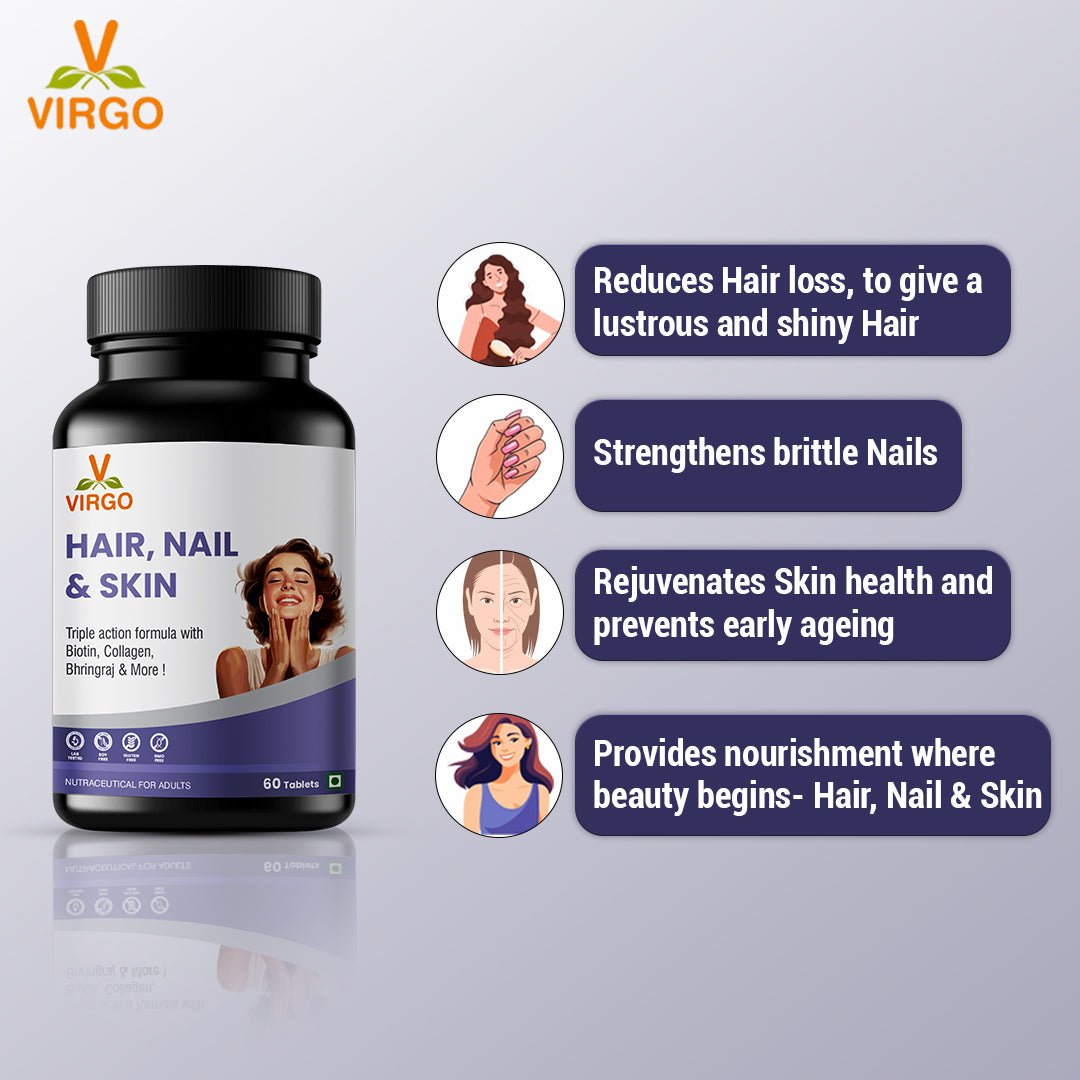 Virgo Hair, Nail & Skin Care Tablets
