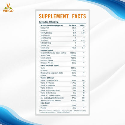HydraCharge | Hydration & Energy | NO ADDED SUGAR | Sweetened with Monk Fruit and Stevia