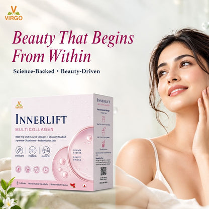 InnerLift Multicollagen | Skin Glow, Firmness & Elasticity | Powered by Clinically Studied Ingredient- OPITAC® Japanese Glutathione